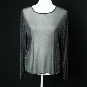 NWT | VS Black Glitter Speckle Top | Sz M/L
